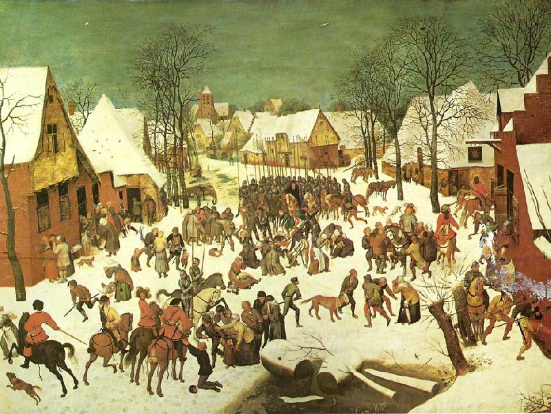 Pieter Bruegel barnamorden i betlehem. oil painting picture